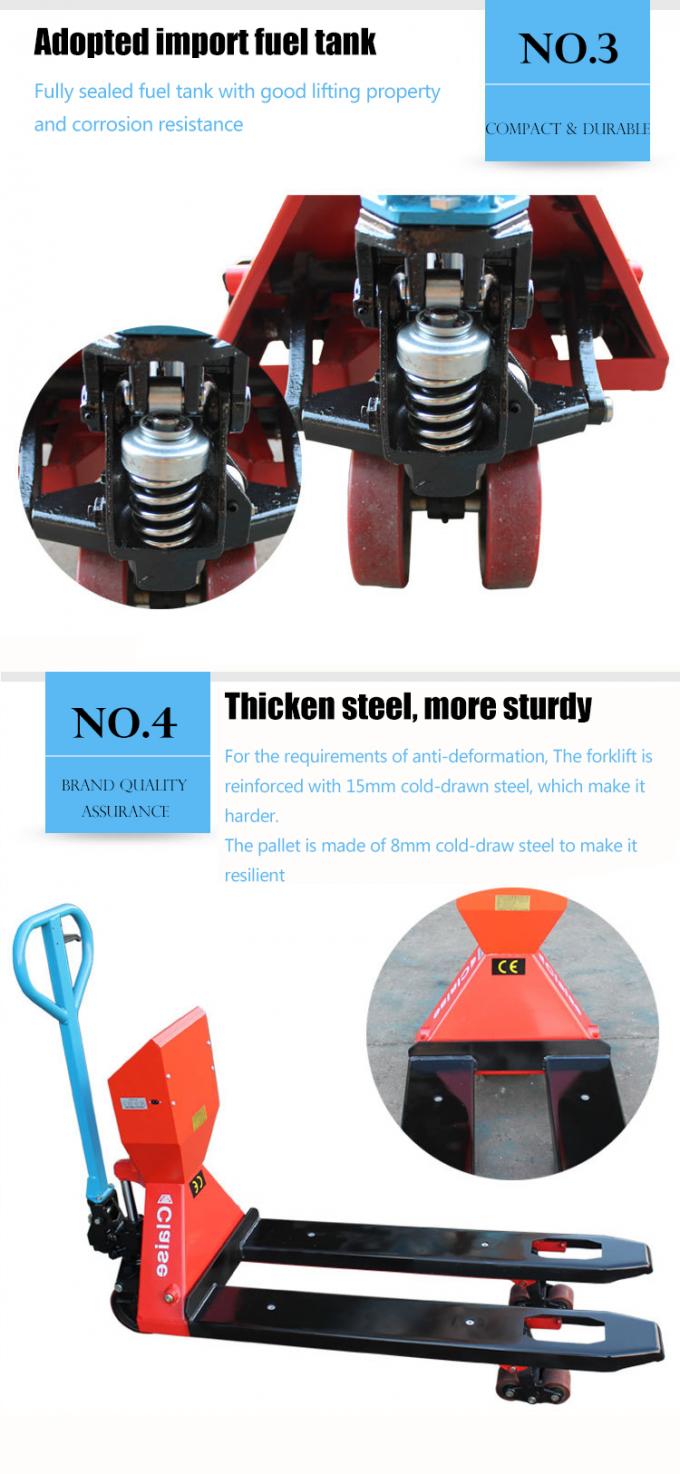 1000KG Digital Pallet Jack Scales , Pallet Jack With Built In Scale