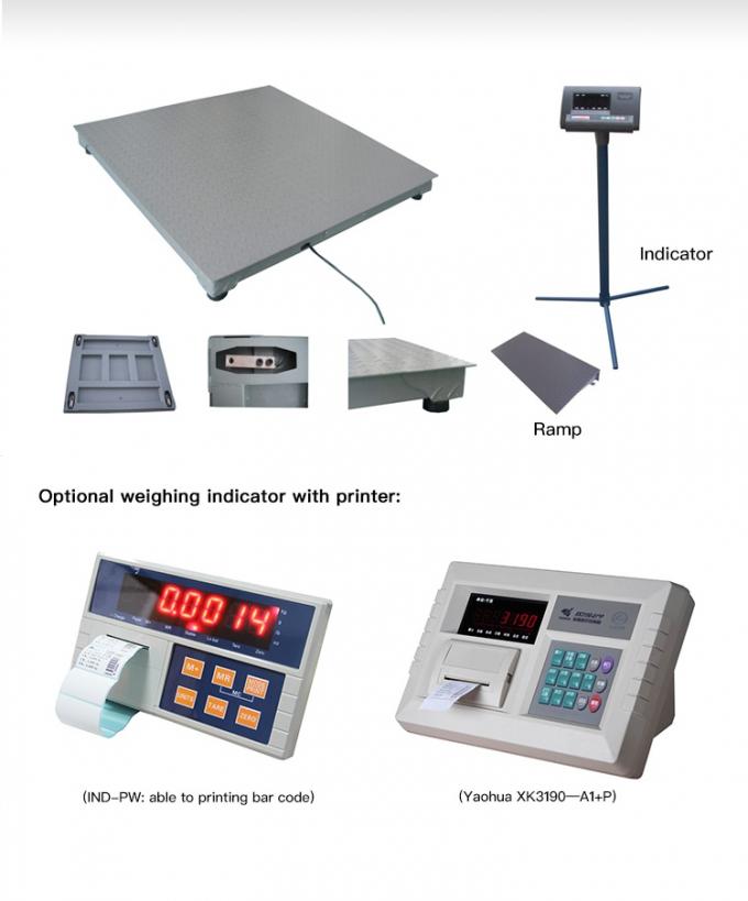 1-5 Ton Digital Digital Floor Scale , Commercial Floor Scales Computer ...