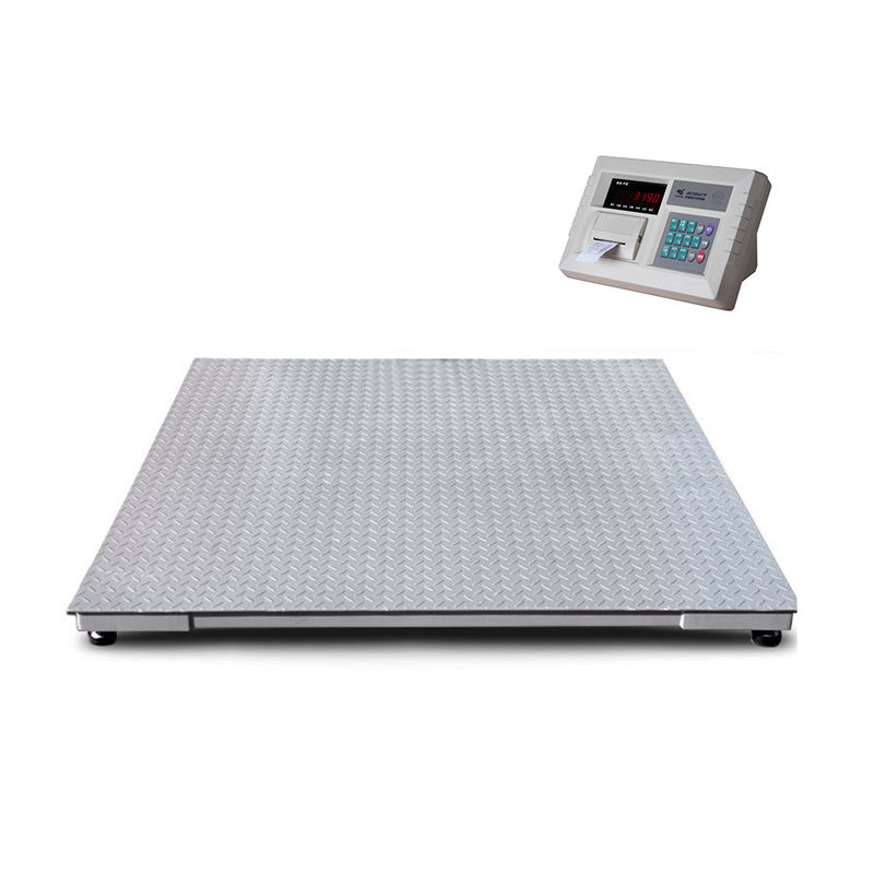 LED Display 3000kg Platform Digital Floor Scale , Industrial Pallet Scales With RS232