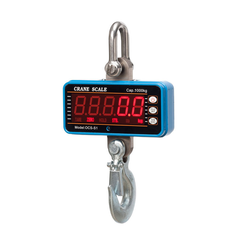 Portable LED Display Electronic Crane Scales Stainless Steel Shackle 500kg