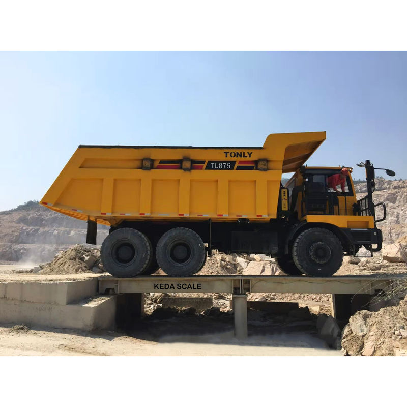 U Beam Structure 50kg Accuracy 120T Mine Truck Weighing Scales